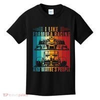 I Like Formula Racing And Maybe 3 People Retro Kids T-Shirt thumb 0