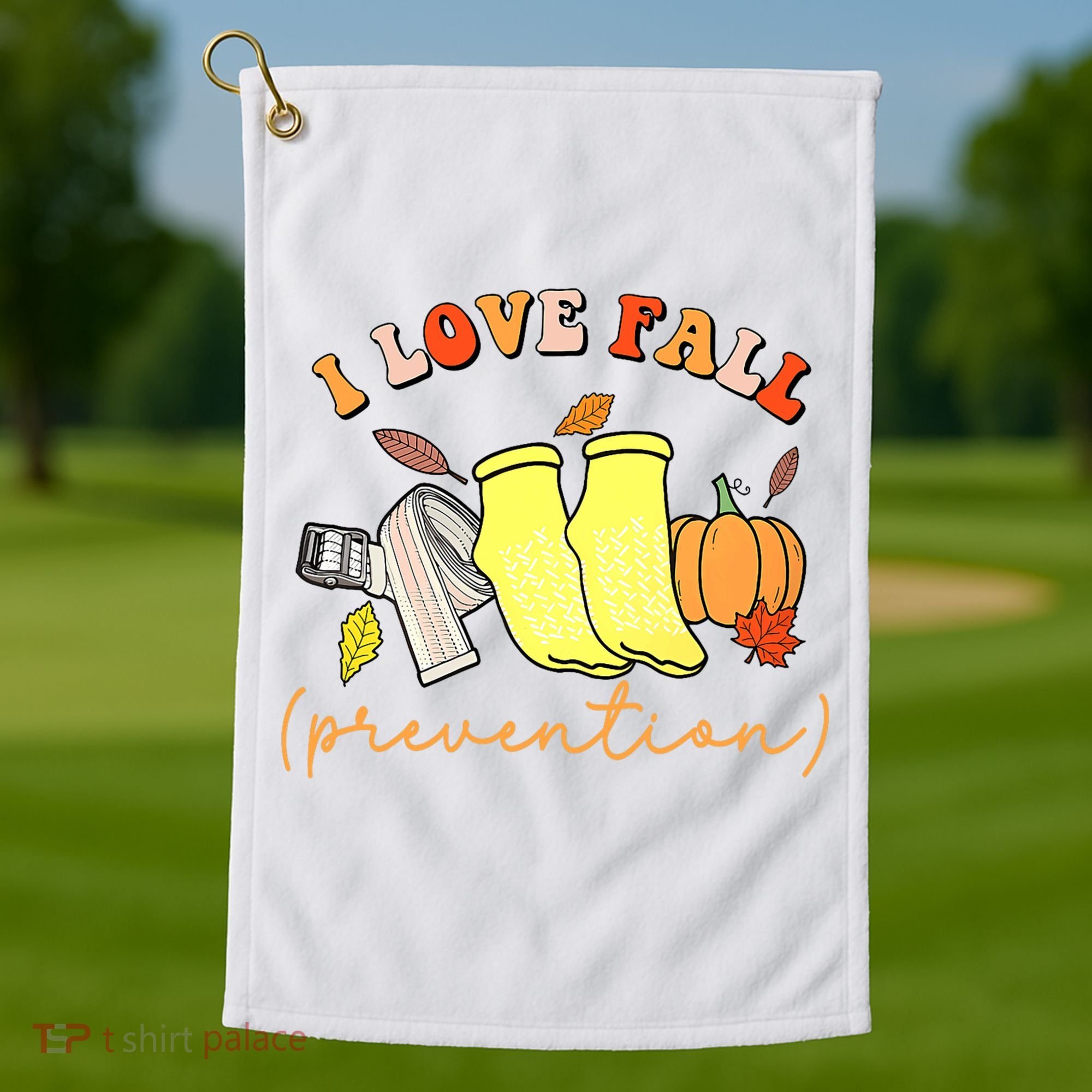I Love Fall (Prevention) Golf Towel
