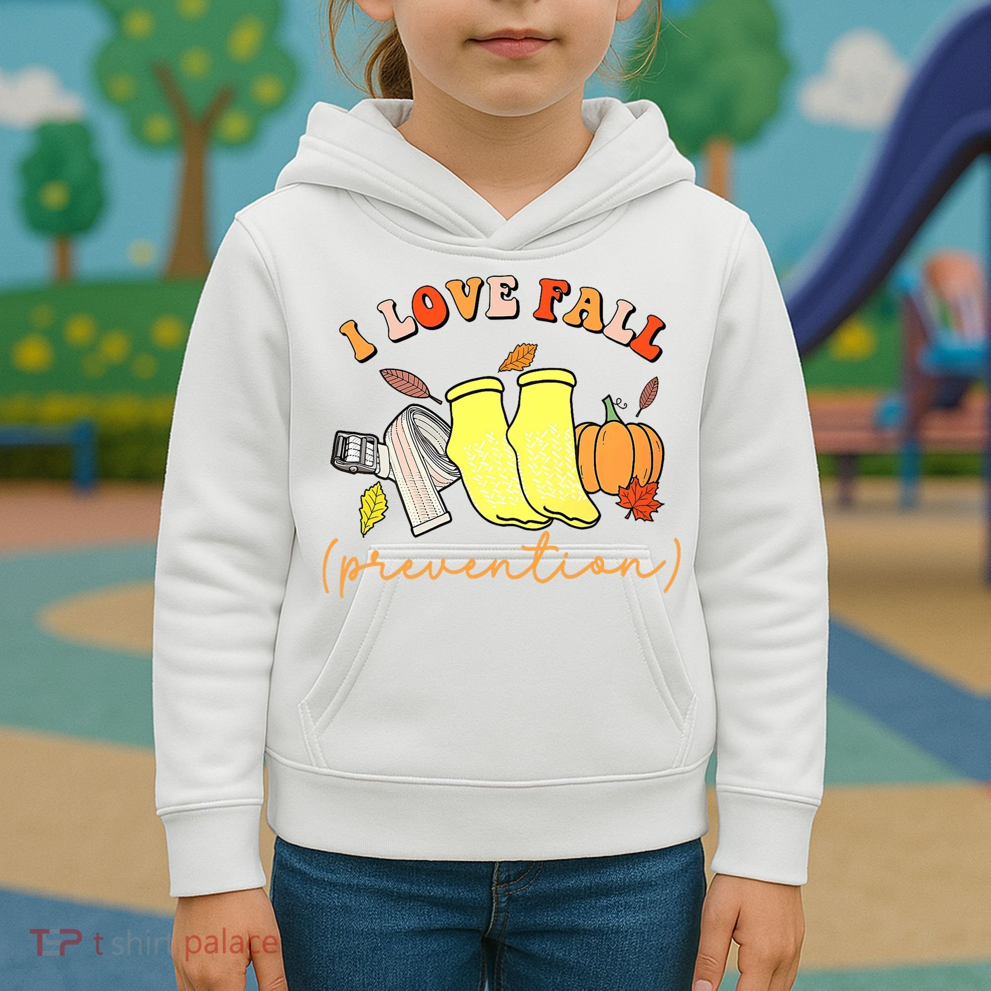 I Love Fall (Prevention) Kids Hoodie