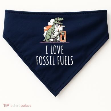 I Love Fossil Fuels USA-Made Doggie Bandana
