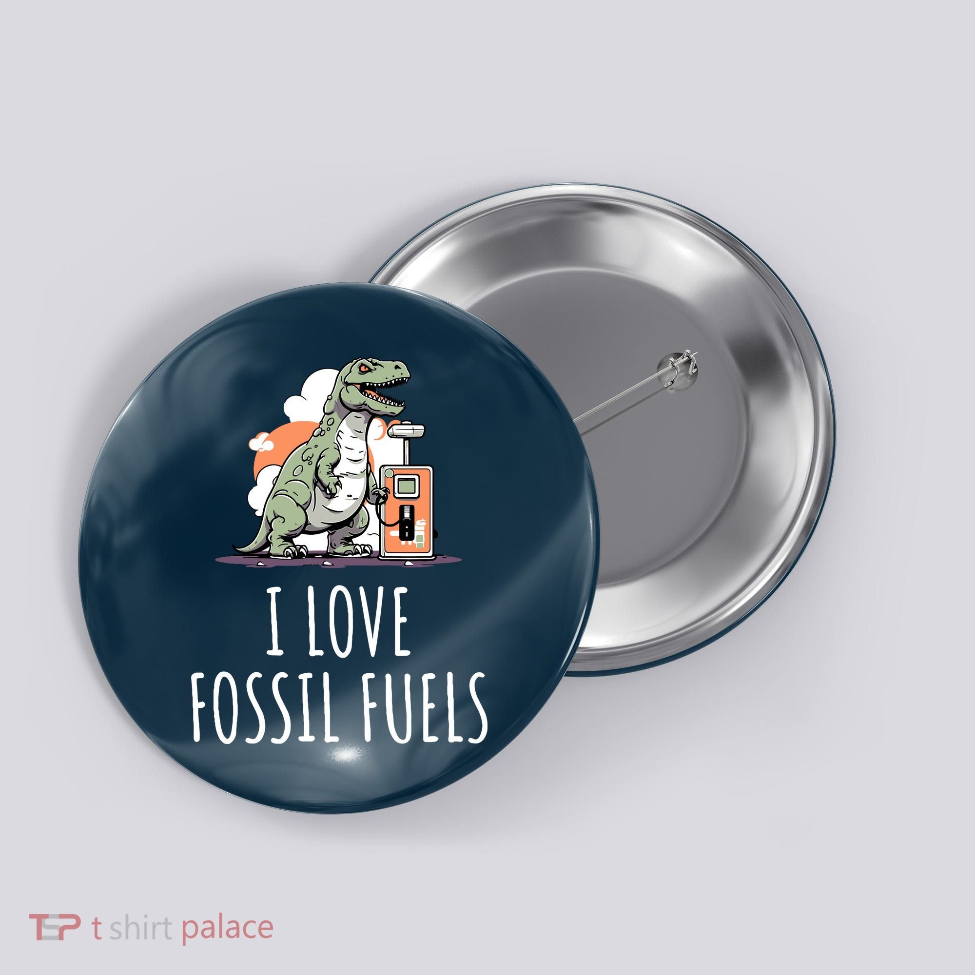 I Love Fossil Fuels Button