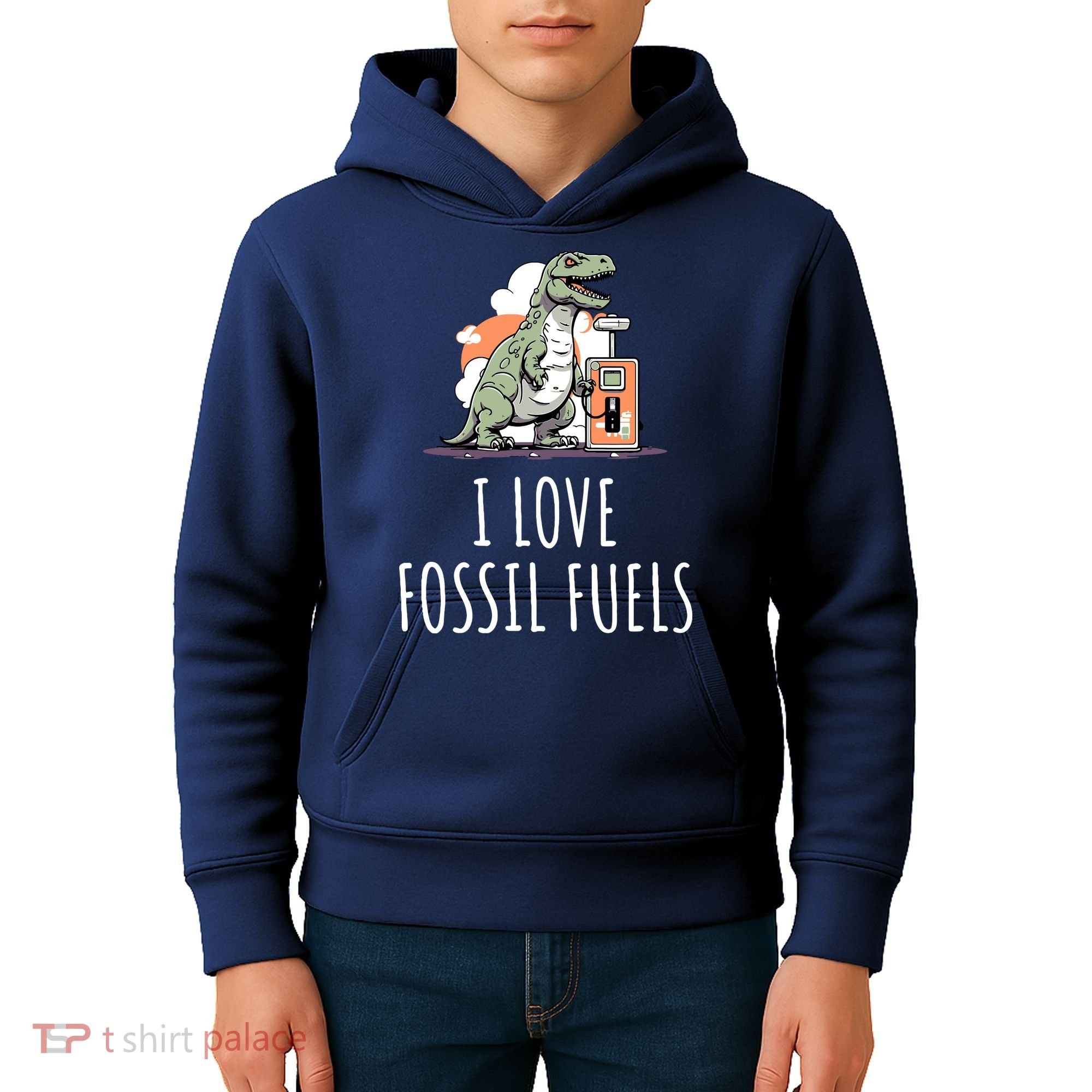 I Love Fossil Fuels Kids Hoodie
