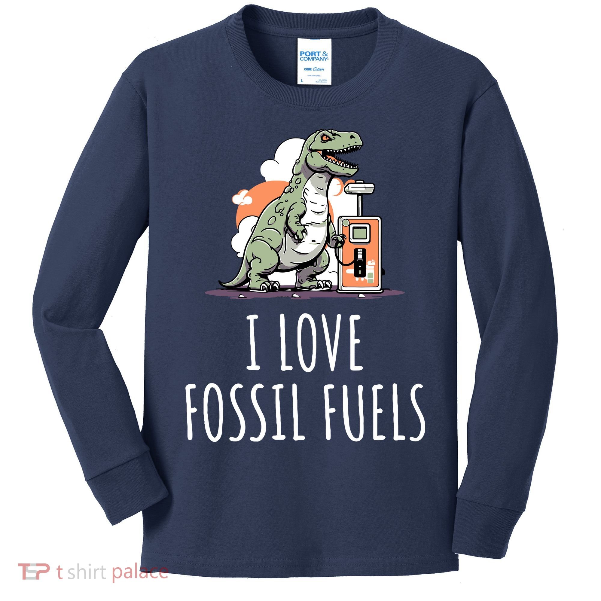 I Love Fossil Fuels Kids Long Sleeve Shirt