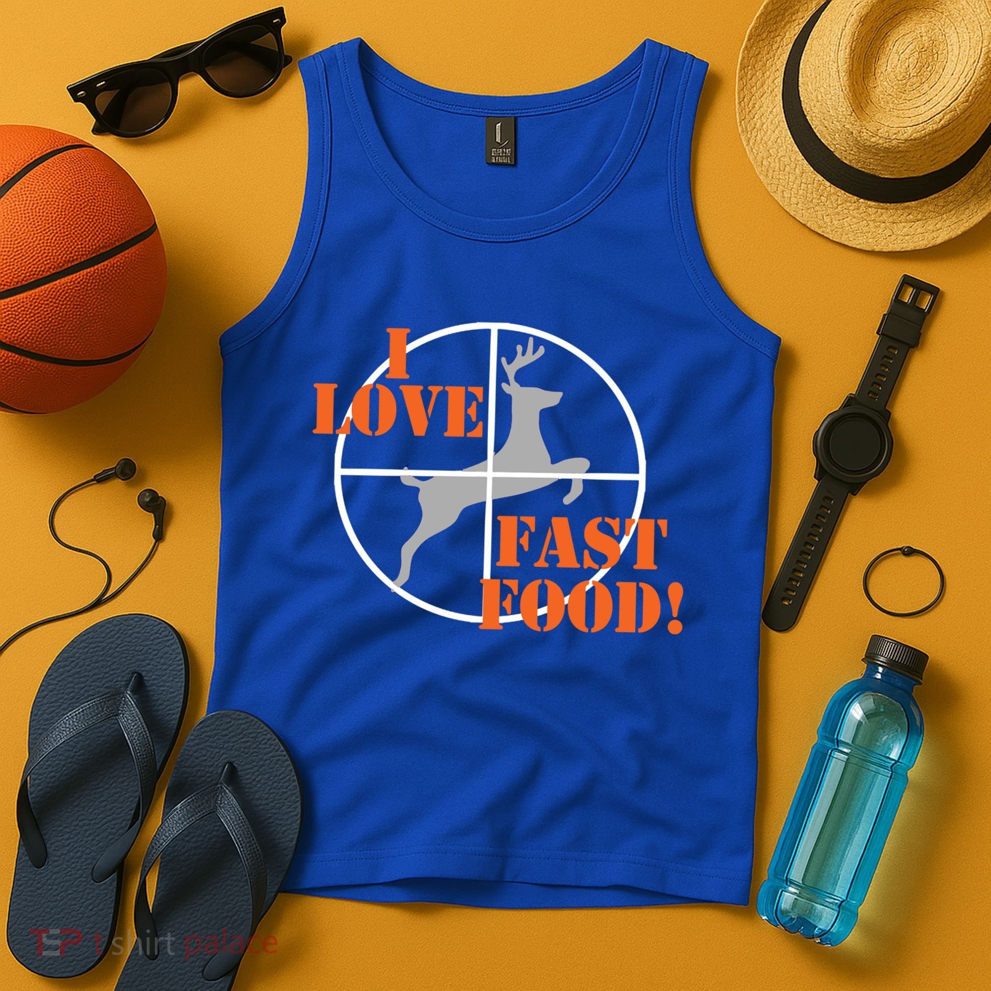 I Love Fast Food Deer Hunters Hunting Tee Great Gift Tank Top