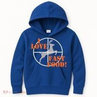 I Love Fast Food Deer Hunters Hunting Tee Great Gift Kids Hoodie thumb 0