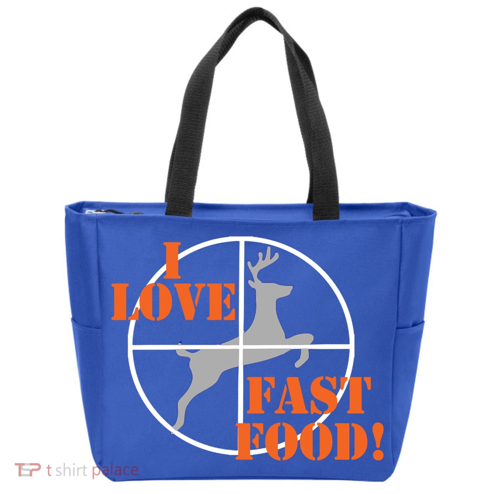 I Love Fast Food Deer Hunters Hunting Tee Great Gift Tote Bag