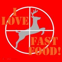 I Love Fast Food Deer Hunters Hunting Tee Great Gift Santa Hat thumb 1