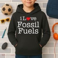 I Love Fossil Fuels Kids Hoodie thumb 2