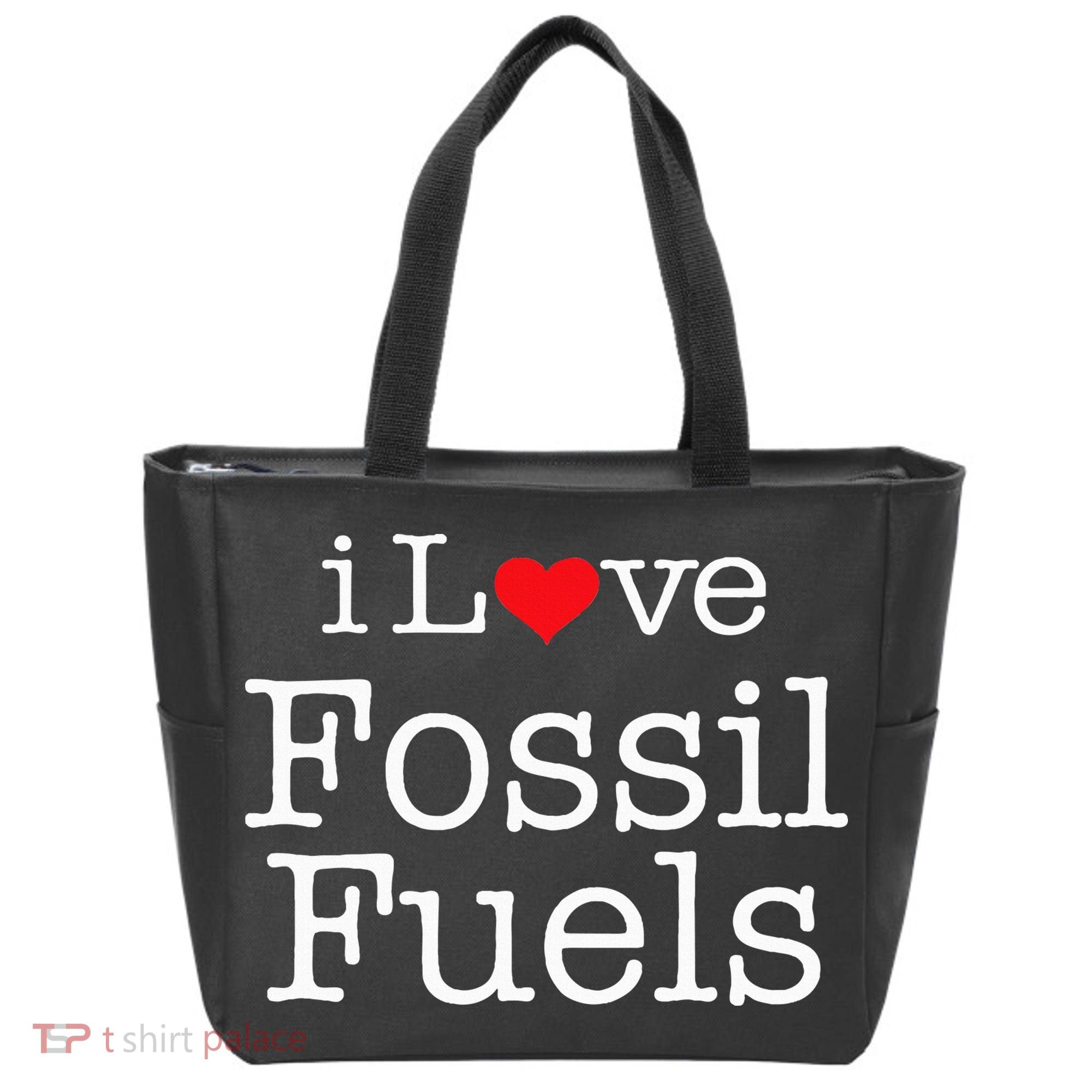 I Love Fossil Fuels Tote Bag