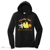 I Love Fall Prevention Socks Thanksgiving Autumn Quote Women's Hoodie thumb 0