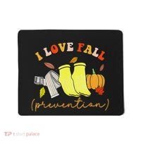 I Love Fall Prevention Socks Thanksgiving Autumn Quote Mousepad thumb 0