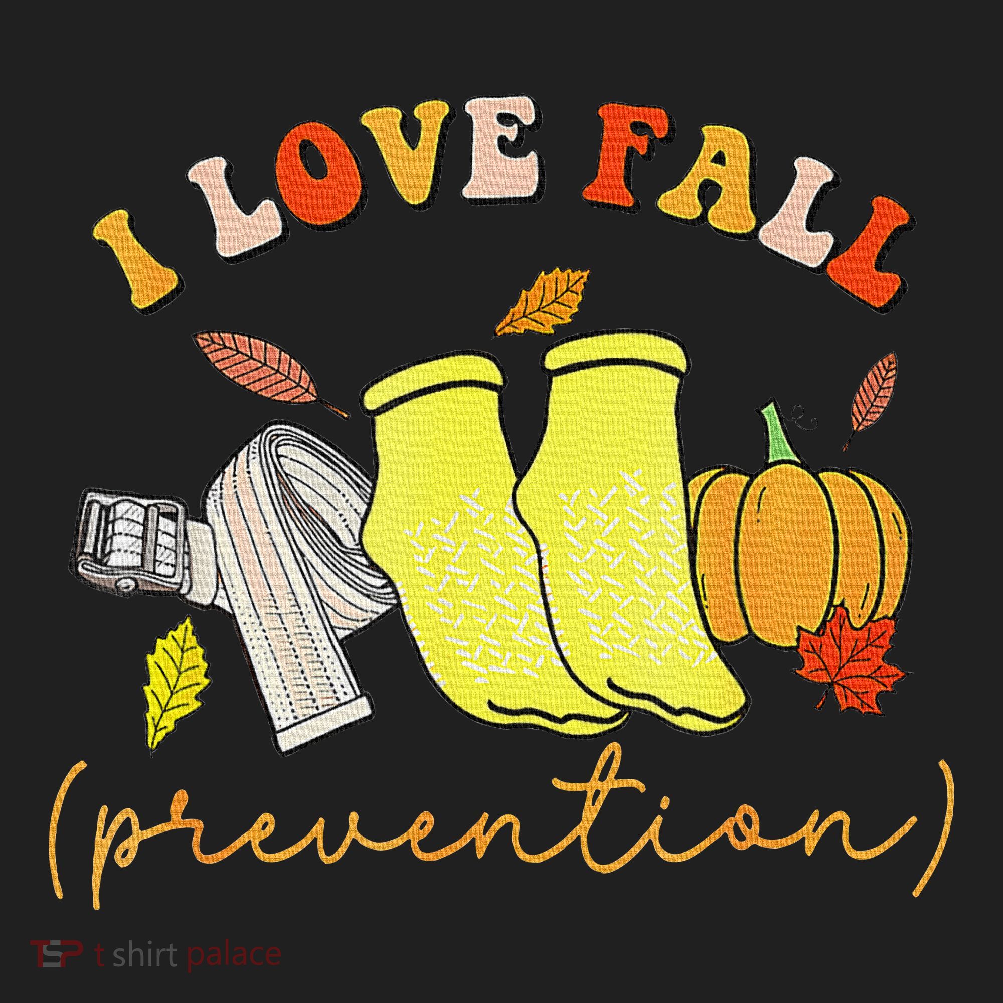 I Love Fall Prevention Socks Thanksgiving Autumn Quote Golf Towel