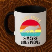 I Like Foxes And Maybe Like 3 People Funny Coffee Mug thumb 2