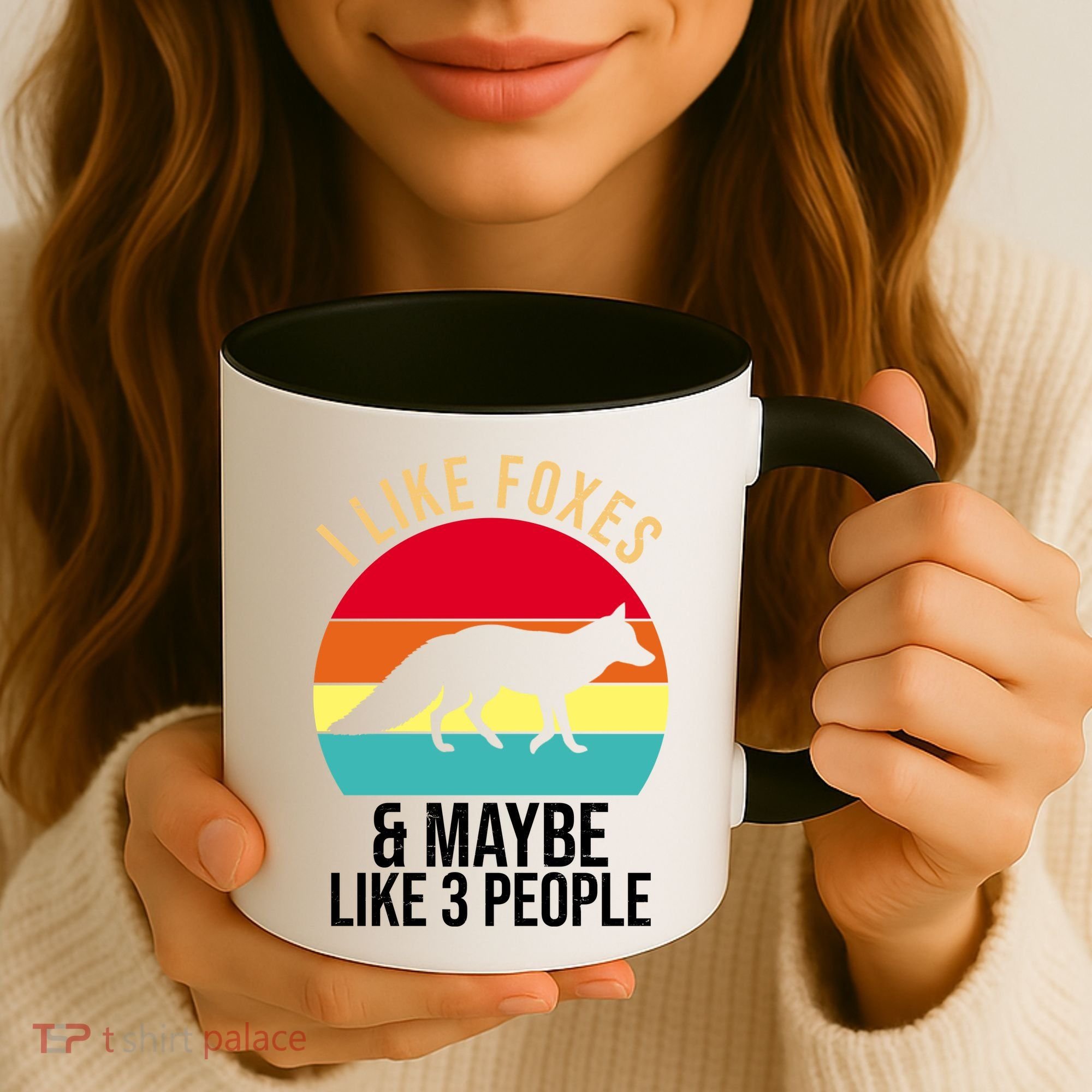 I Like Foxes And Maybe Like 3 People Funny Coffee Mug