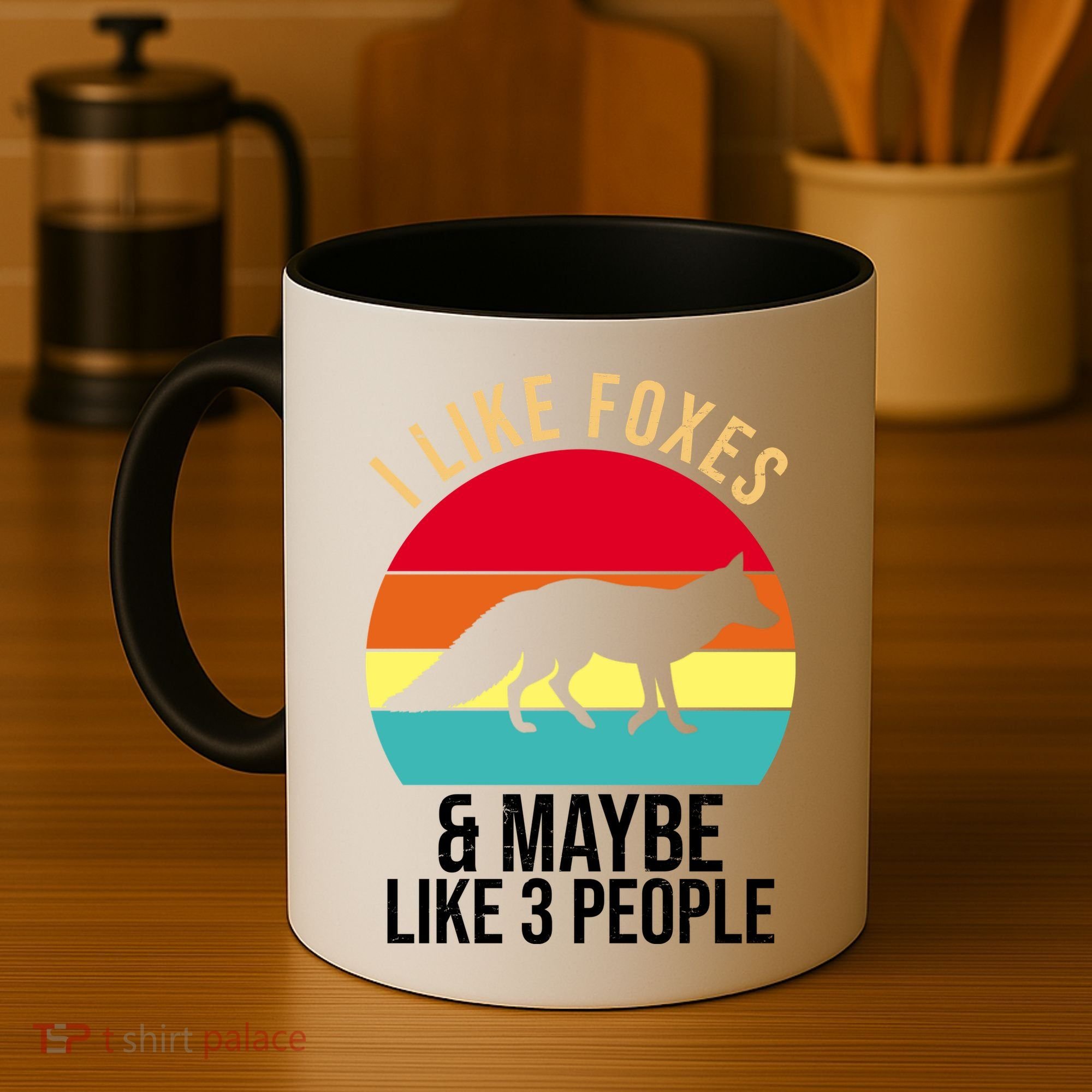 I Like Foxes And Maybe Like 3 People Funny Coffee Mug