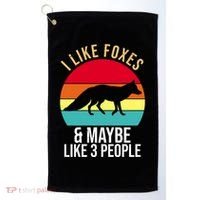 I Like Foxes And Maybe Like 3 People Funny Golf Towel thumb 0