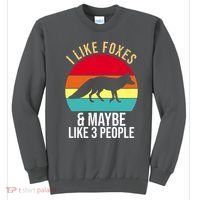 I Like Foxes And Maybe Like 3 People Funny Sweatshirt thumb 0