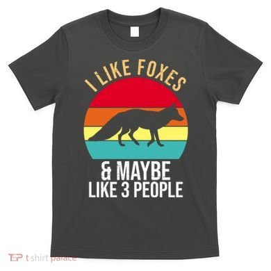 I Like Foxes And Maybe Like 3 People Funny T-Shirt