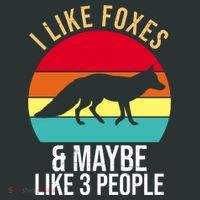 I Like Foxes And Maybe Like 3 People Funny Coaster thumb 2