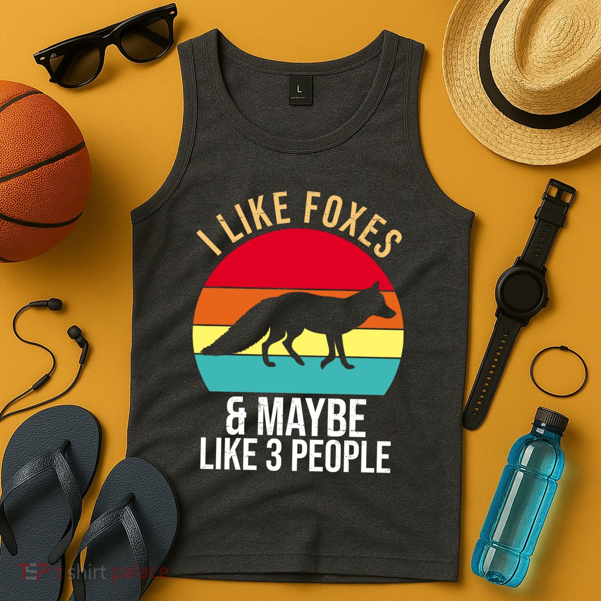 I Like Foxes And Maybe Like 3 People Funny Tank Top