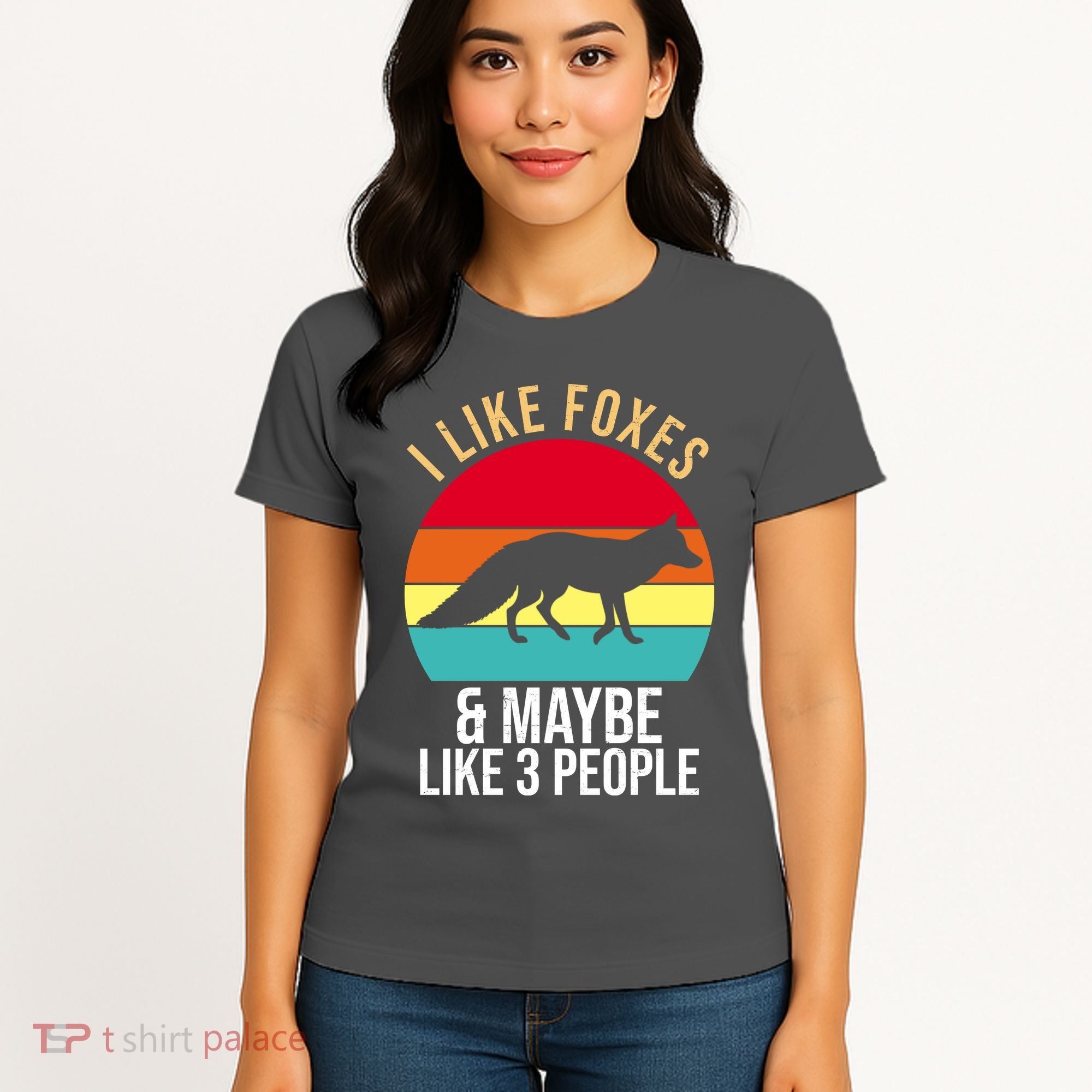 I Like Foxes And Maybe Like 3 People Funny Women's T-Shirt
