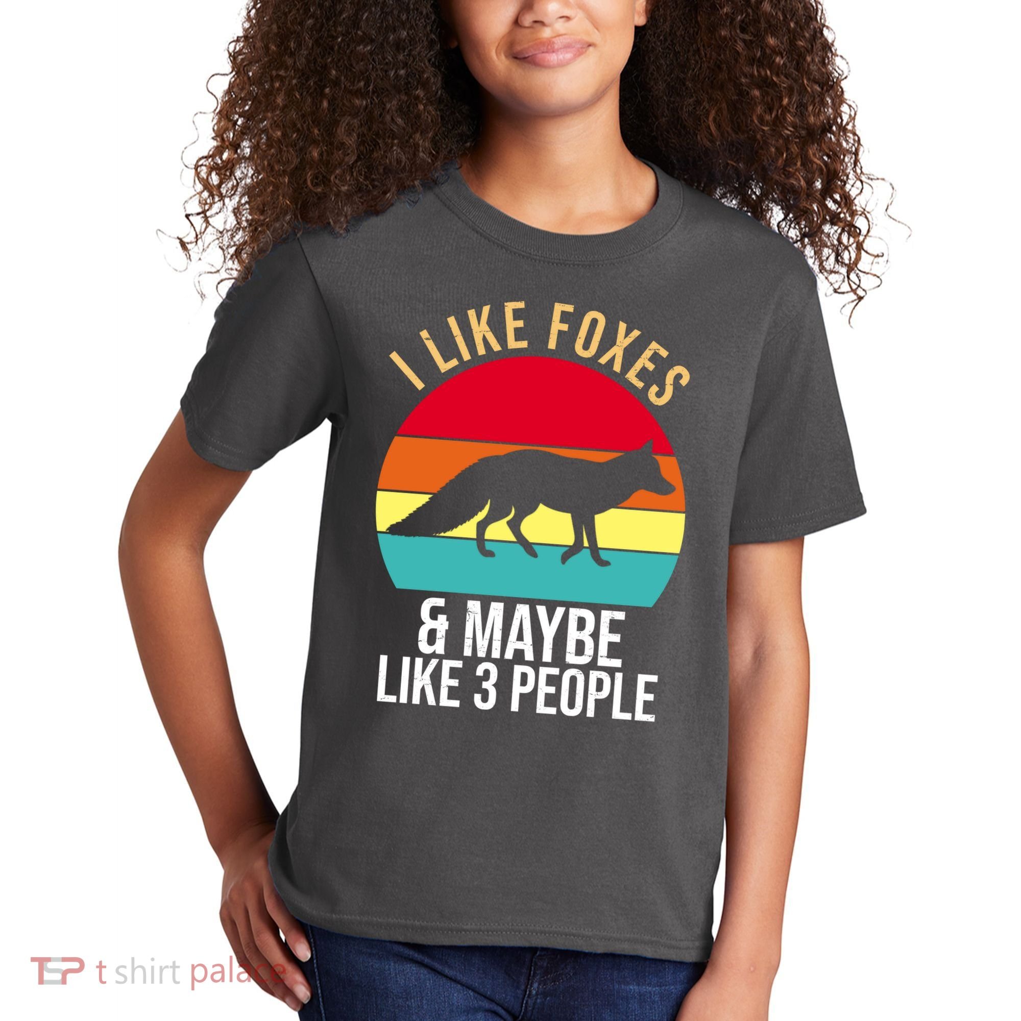 I Like Foxes And Maybe Like 3 People Funny Kids T-Shirt