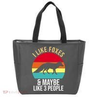 I Like Foxes And Maybe Like 3 People Funny Tote Bag thumb 0