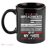 Impeachments Lawsuits Felony Convictions Assassination 11oz C Handle Ceramic Mug thumb 2