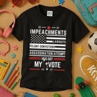 Impeachments Lawsuits Felony Convictions Assassination Kids T-Shirt thumb 3