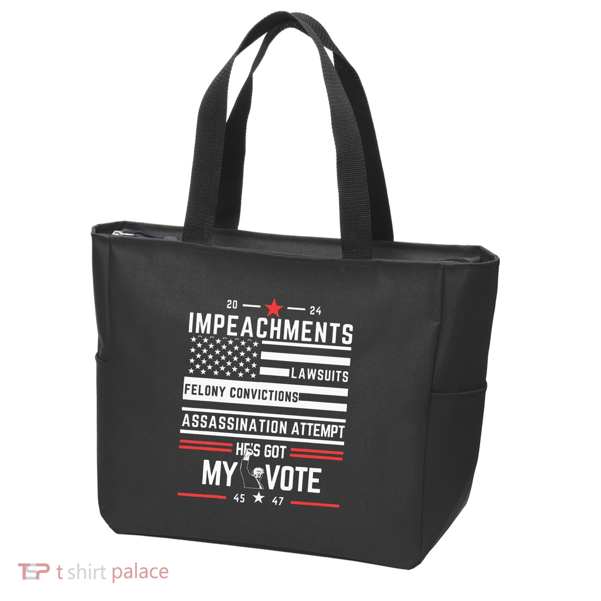 Impeachments Lawsuits Felony Convictions Assassination Tote Bag