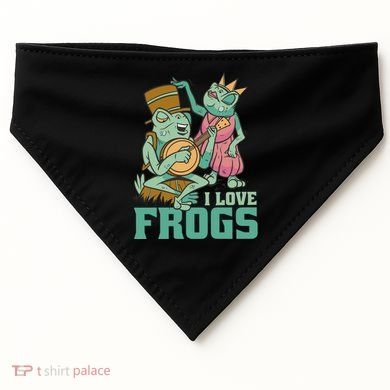 I Love Frogs USA-Made Doggie Bandana