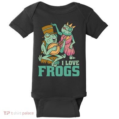 I Love Frogs Baby Bodysuit