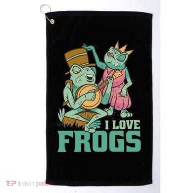 I Love Frogs Golf Towel