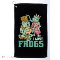 I Love Frogs Golf Towel thumb 0