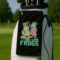I Love Frogs Golf Towel thumb 2