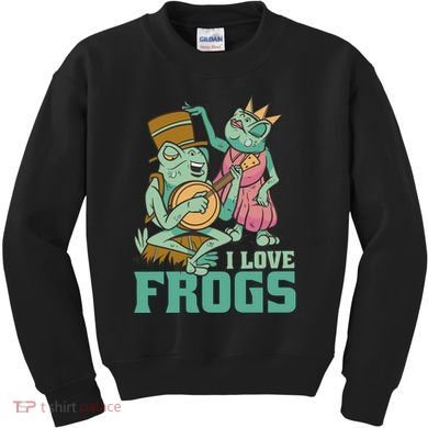 I Love Frogs Kids Sweatshirt