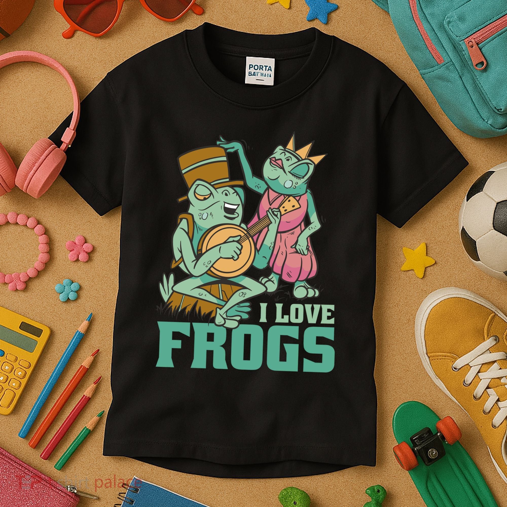 I Love Frogs Kids T-Shirt