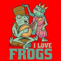 I Love Frogs Santa Hat thumb 1