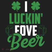 I Luckin Fove Beer Funny St Patrick's Day Women's Sweatshirt thumb 2