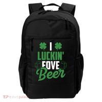I Luckin Fove Beer Funny St Patrick's Day Backpack thumb 0