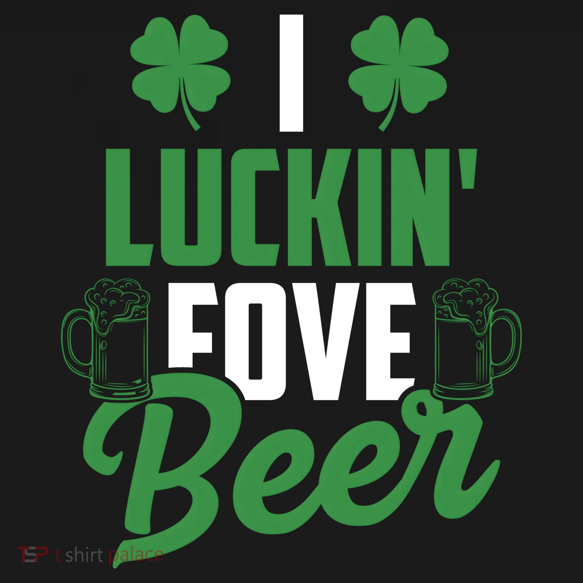 I Luckin Fove Beer Funny St Patrick's Day Coaster