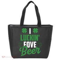 I Luckin Fove Beer Funny St Patrick's Day Tote Bag thumb 0