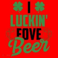 I Luckin Fove Beer Funny St Patrick's Day Santa Hat thumb 1