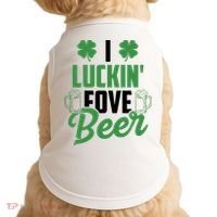 I Luckin Fove Beer Funny St Patrick's Day Doggie Tank thumb 0