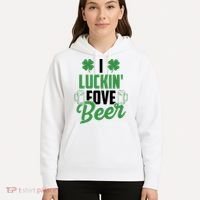 I Luckin Fove Beer Funny St Patrick's Day Hoodie thumb 5