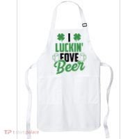 I Luckin Fove Beer Funny St Patrick's Day Apron thumb 0