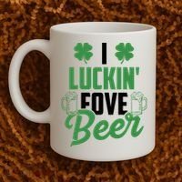 I Luckin Fove Beer Funny St Patrick's Day Coffee Mug thumb 2