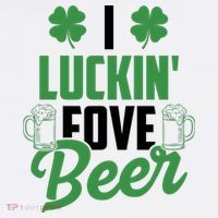 I Luckin Fove Beer Funny St Patrick's Day Women's Hoodie thumb 2