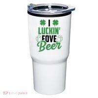 I Luckin Fove Beer Funny St Patrick's Day Tumbler thumb 0