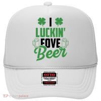 I Luckin Fove Beer Funny St Patrick's Day Hat thumb 0